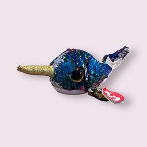 NWT TY Flippables Sequin Narwhal Calypso Sequin Plush Toy